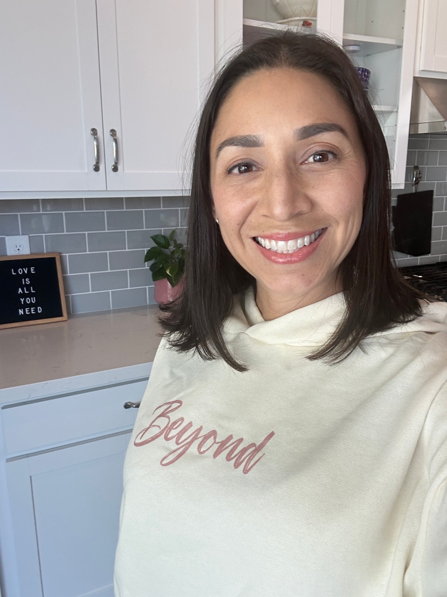 Beyond-hip height hoodie